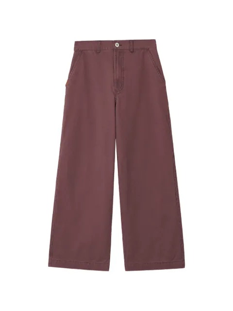 CHOCOOLATE elasticated-waist cotton wide-leg jeans