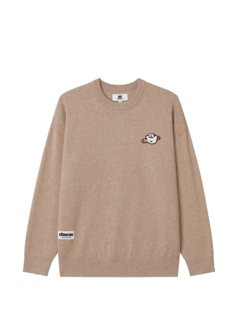 CHOCOOLATE logo-patch crew-neck sweater