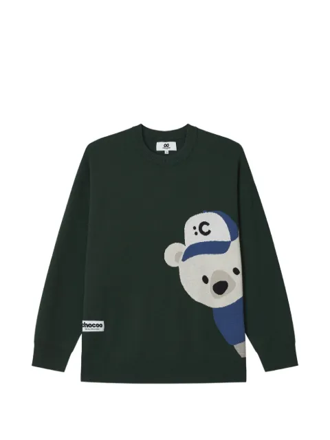 CHOCOOLATE pull à motif intarsia et col rond