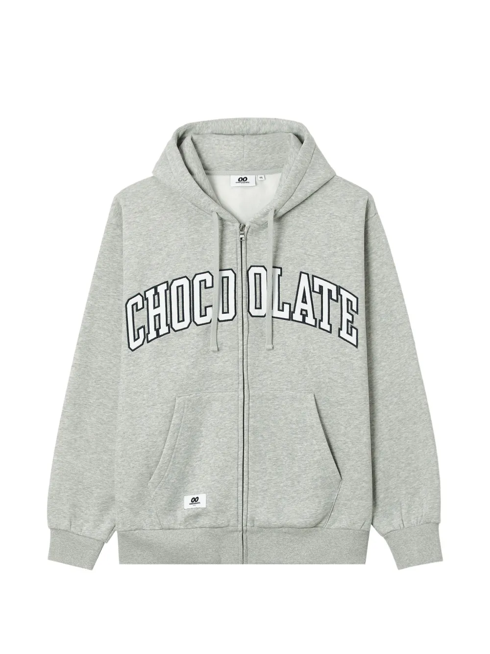 CHOCOOLATE logo-appliqué zip-up hoodie