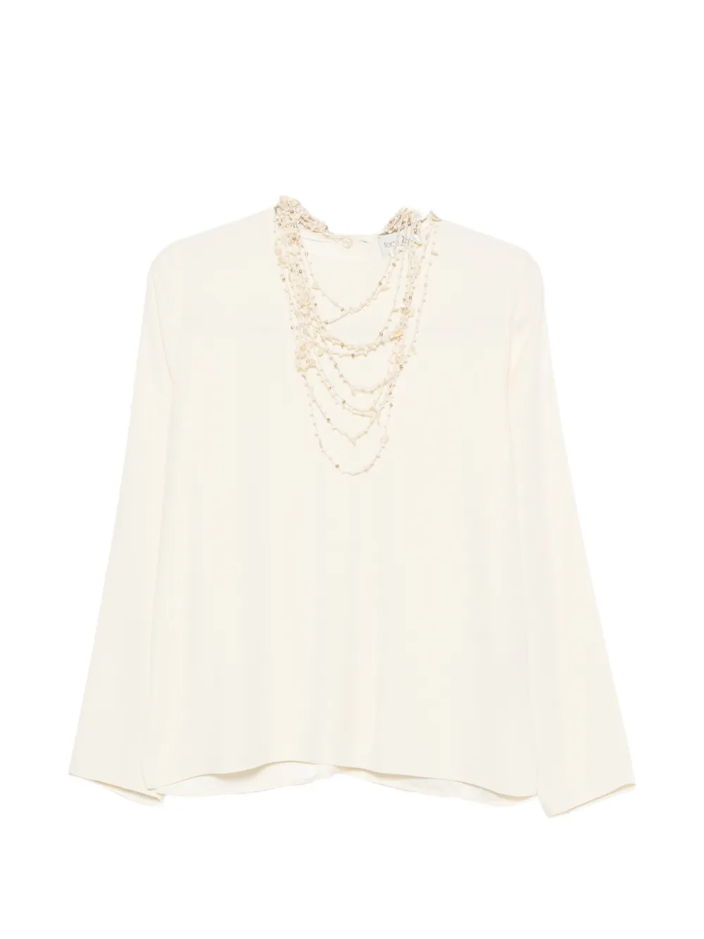 Forte Forte Blusa con decorazione - Toni neutri