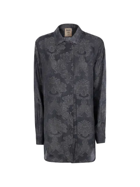 Uma Wang Camisa mangas longas com padronagem de damasco