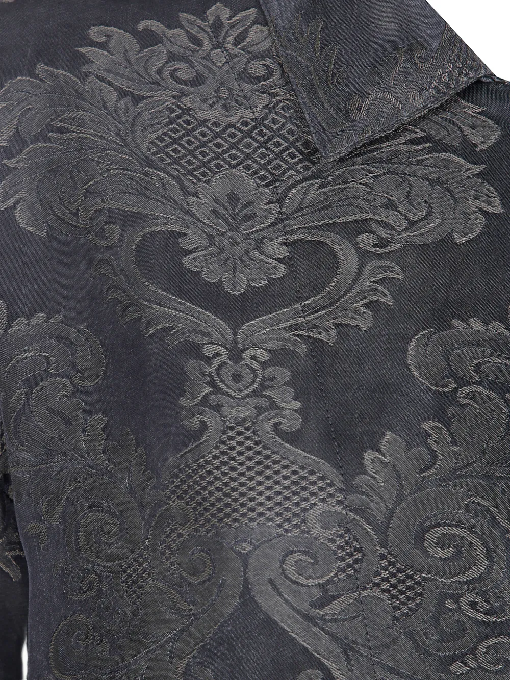 Uma Wang Blouse met damast-patroon en lange mouwen Groen