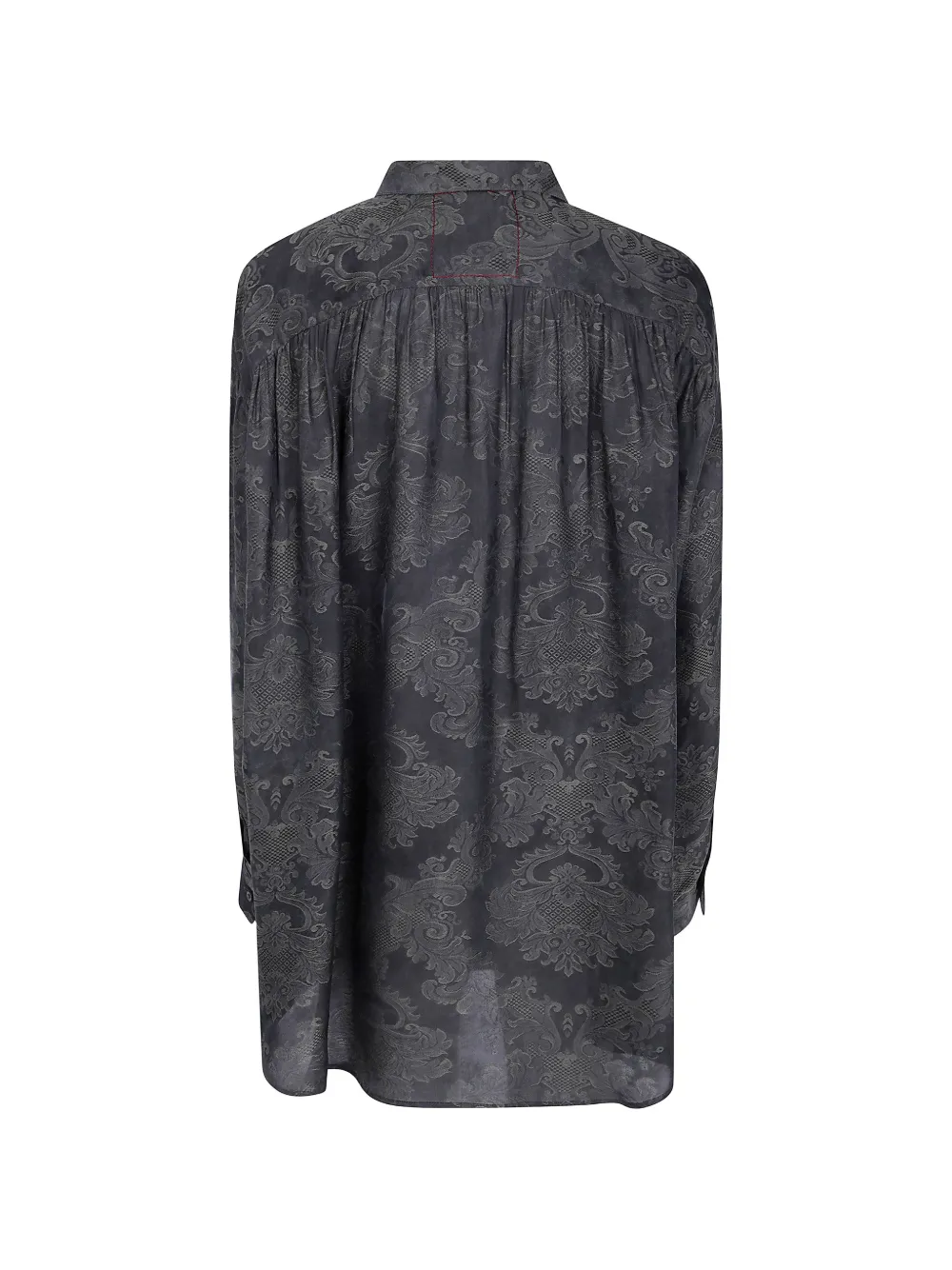 Uma Wang Blouse met damast-patroon en lange mouwen Groen