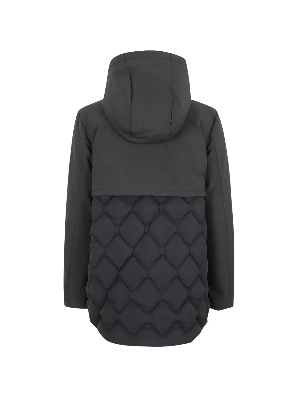 K-Way Siphane quilted hooded jacket Zwart