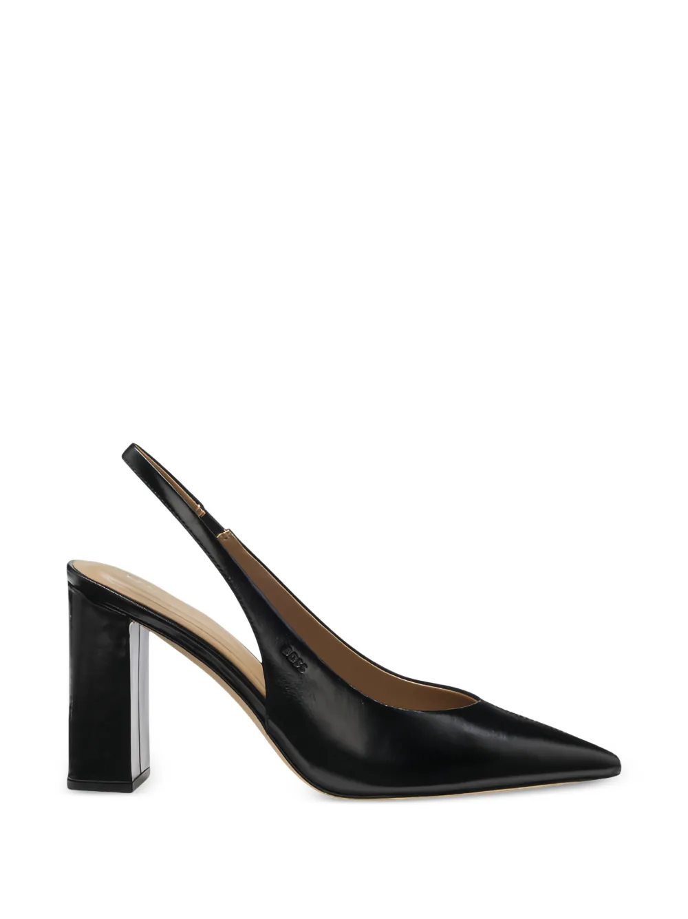 BOSS heeled pumps in leather with slingback strap