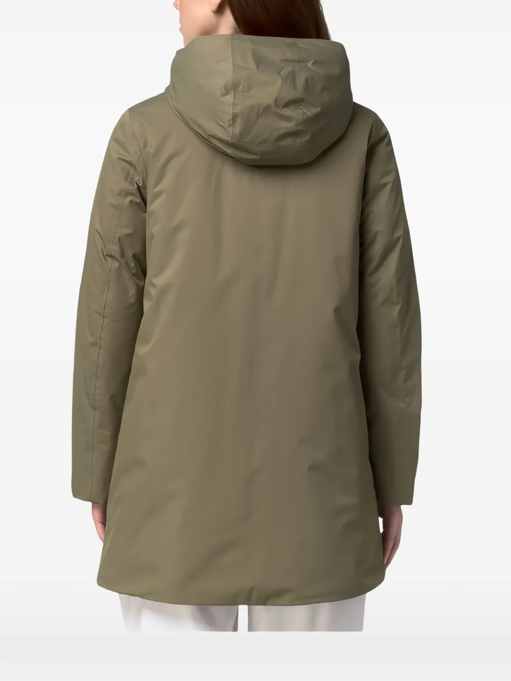 K-Way Sophie hooded logo-patch jacket Groen