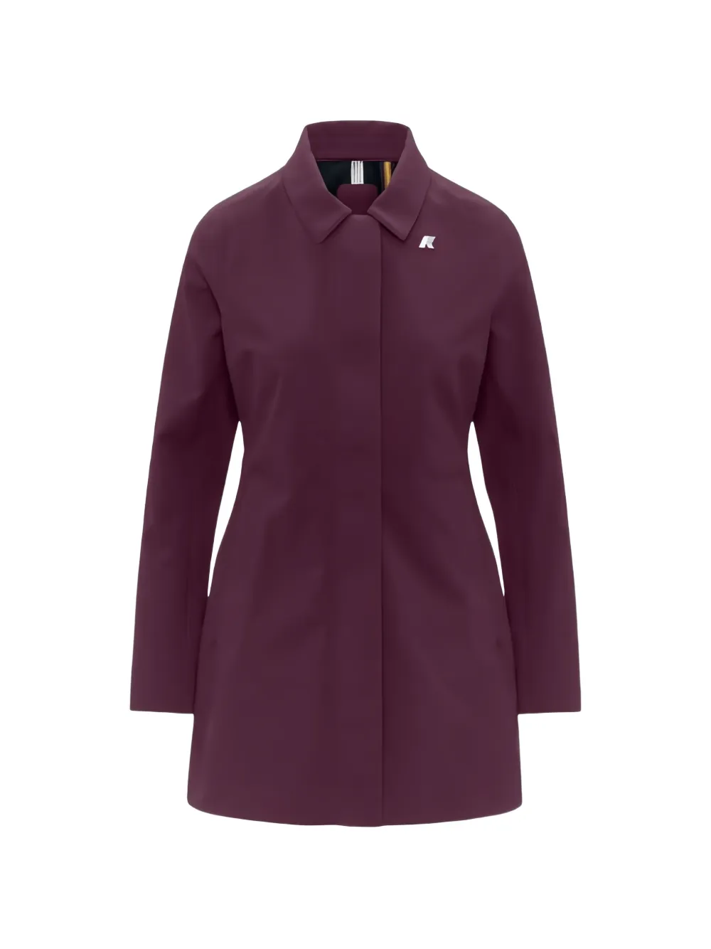 K-way Mathy Hooded Concealed-fastening Jacket In Purple