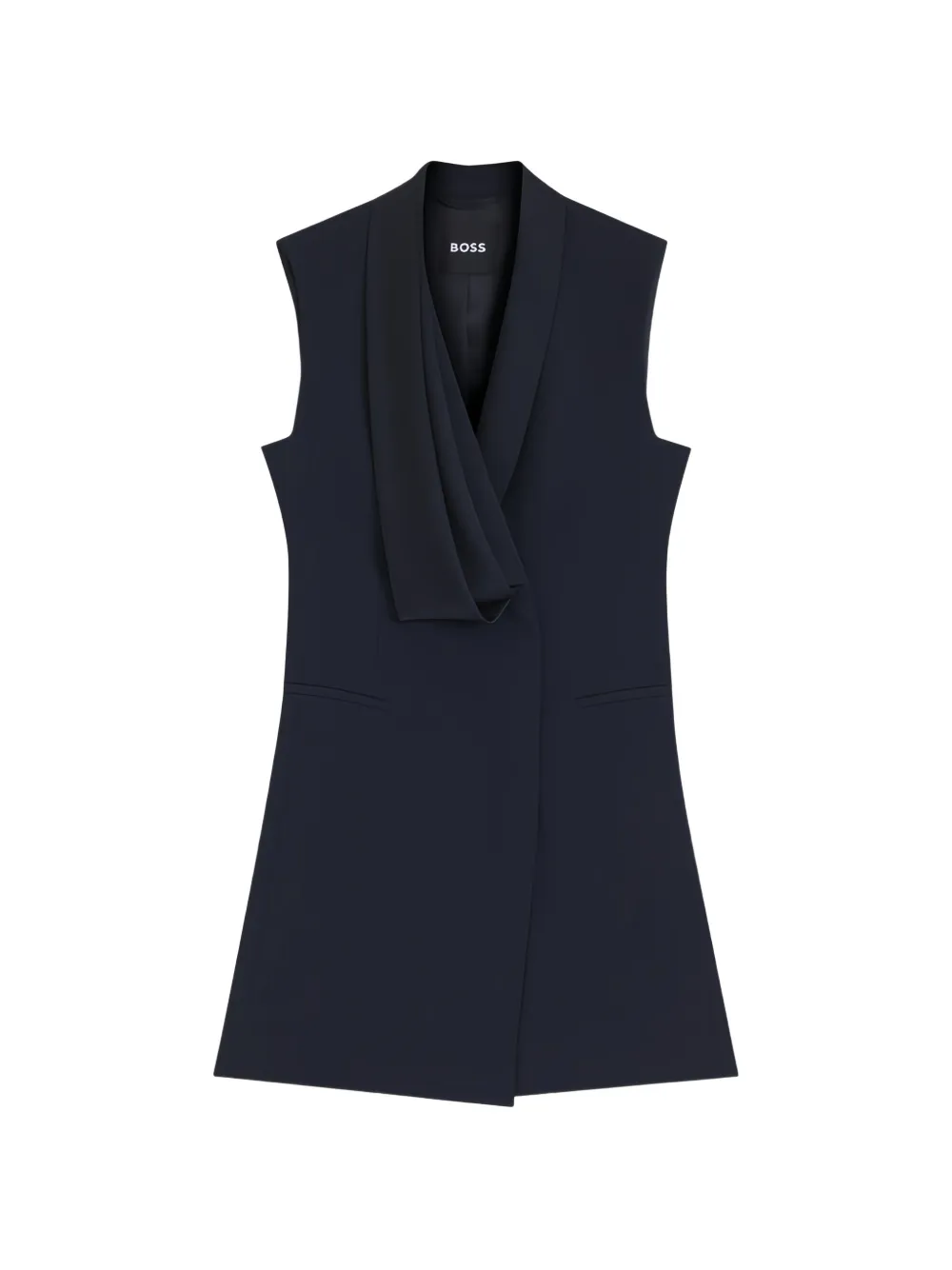 BOSS tuxedo-style dress with draped lapel