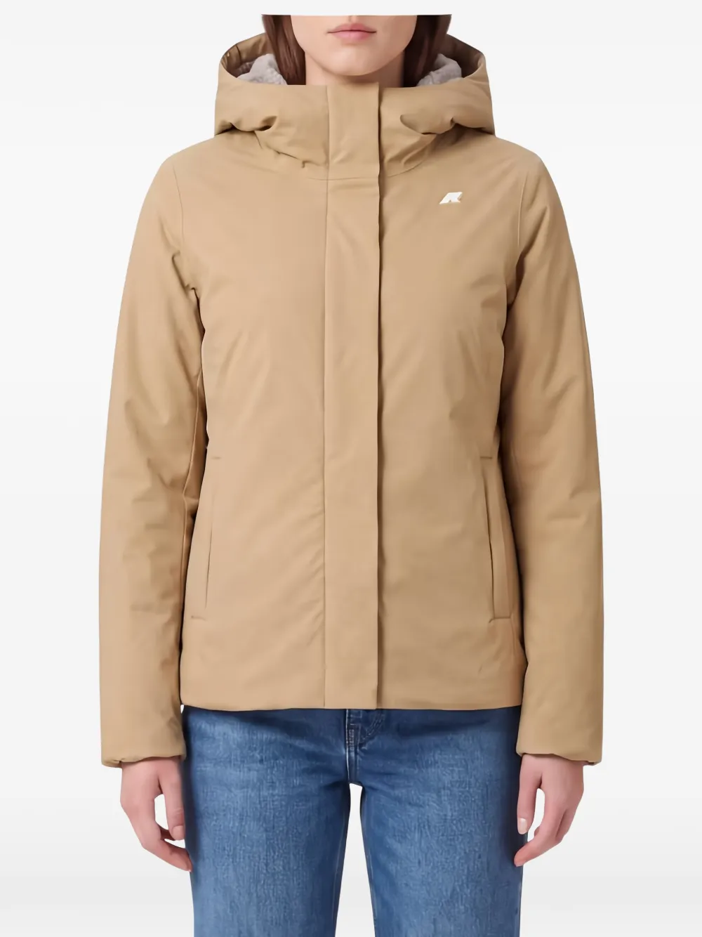 K-Way Jack met capuchon Beige