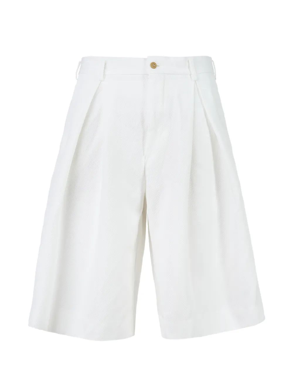 Comme des Garçons Homme Plus pleated twill shorts Wit