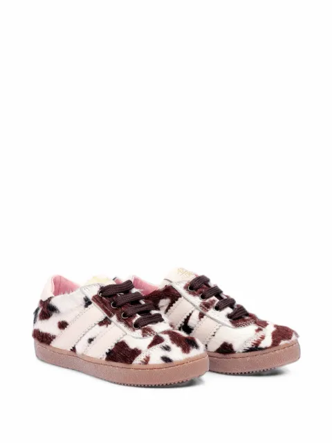 Pèpè Sasha cow-print pony-hair sneakers