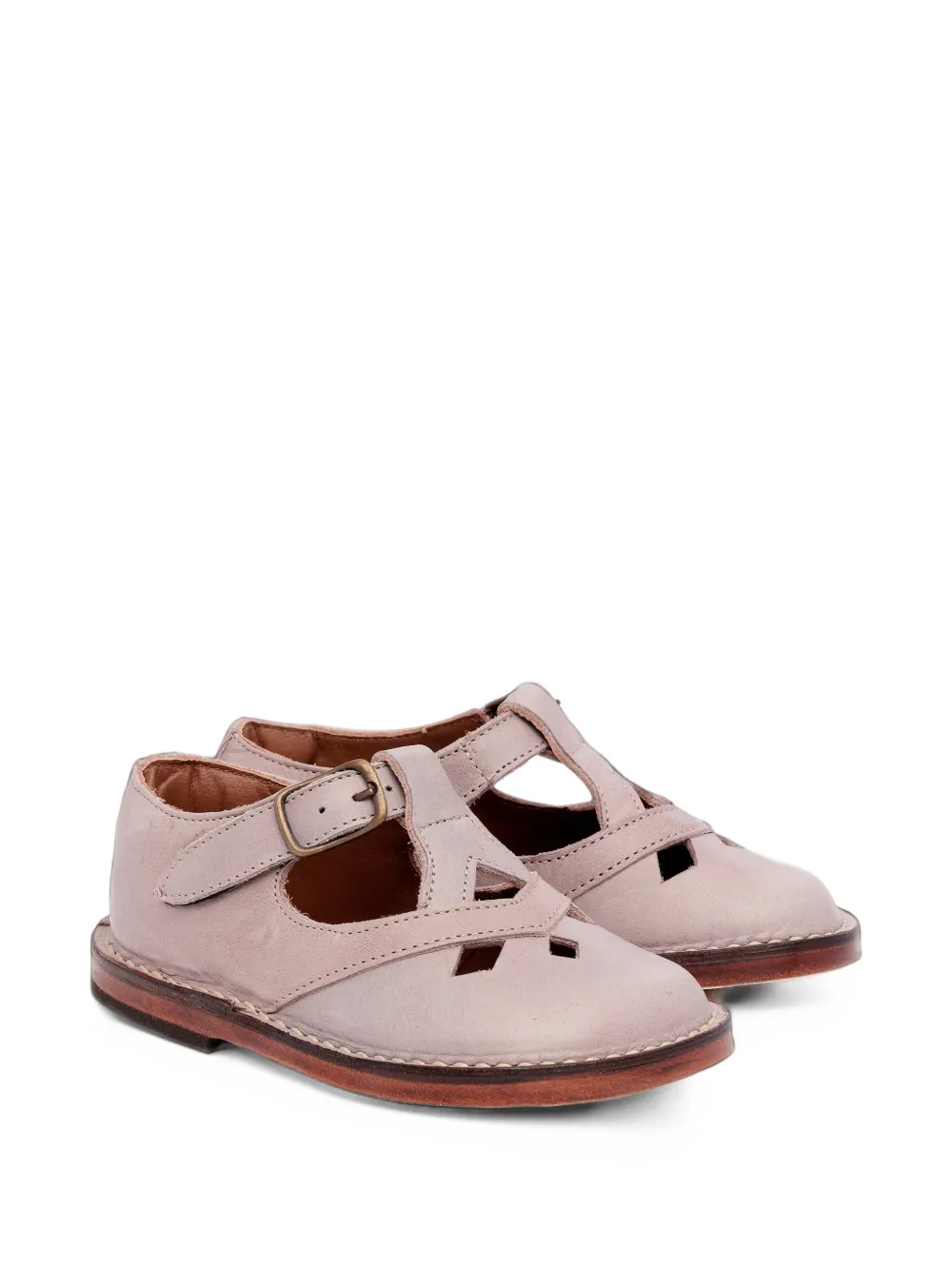 Pèpè Lucy cut-out leather closed-tobe sandals - Rosa