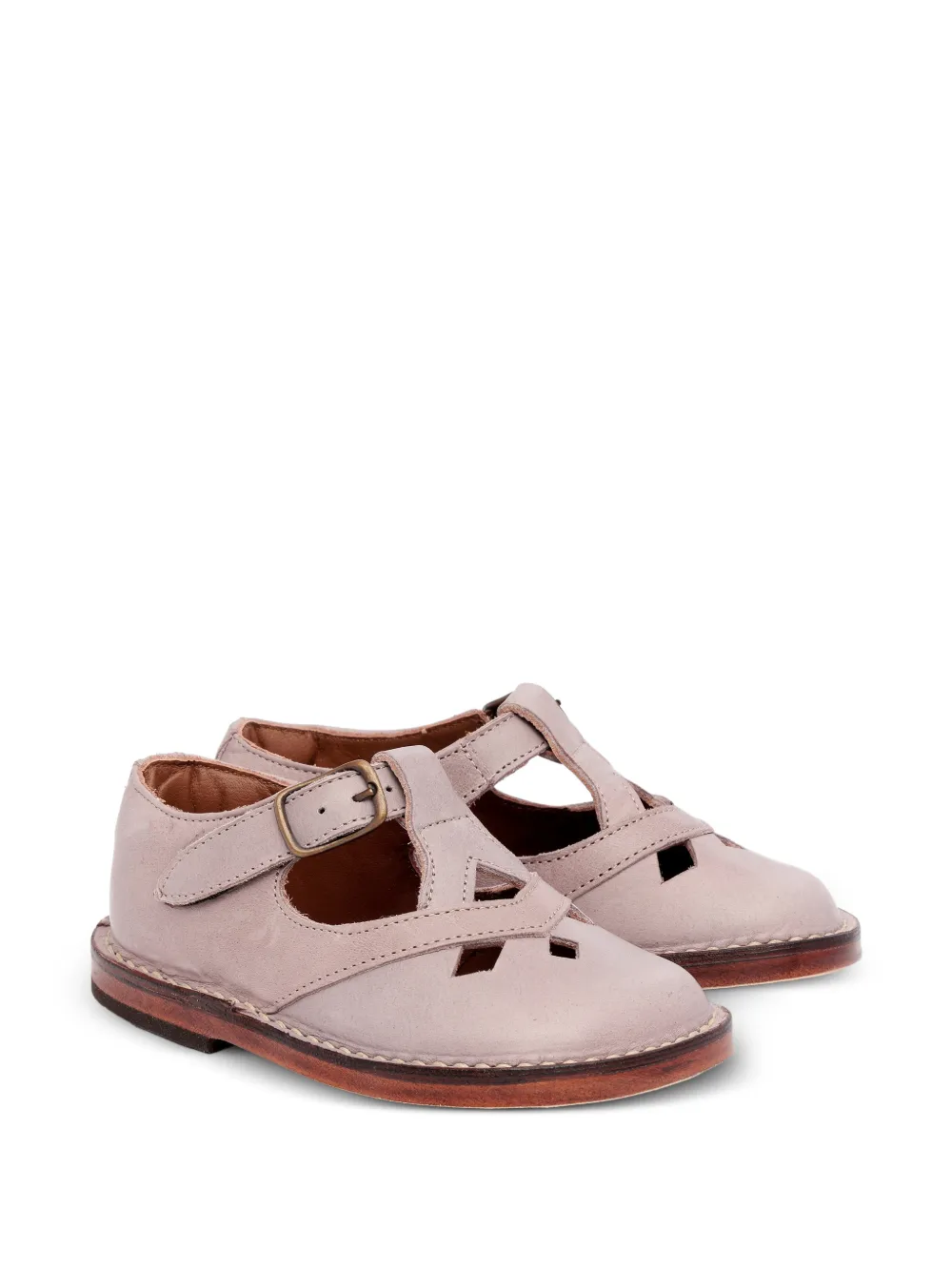Pèpè Lucy cut-out leather closed-tobe sandals - Rosa