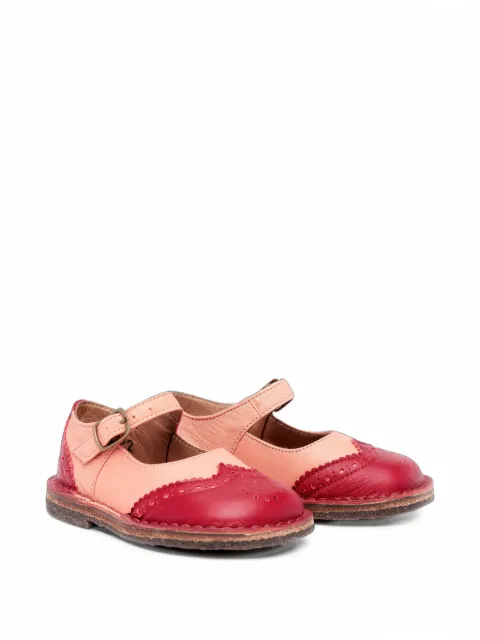 Pèpè Ballerinas aus Leder mit Budapesterdetail