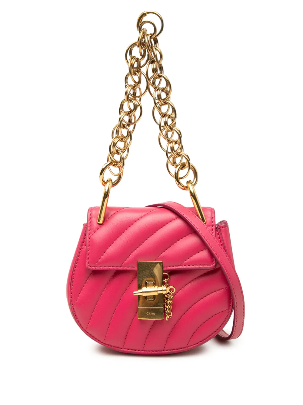 Chloé Pre-Owned 2018 nano gesteppte Drew Bijou Satchel-Tasche - Rosa