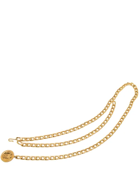 CHANEL Pre-Owned 1950-1970 CC Gold Plated 31 Rue Cambon Medallion Chain belt