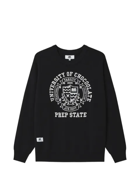 CHOCOOLATE logo-print crew-neck sweater