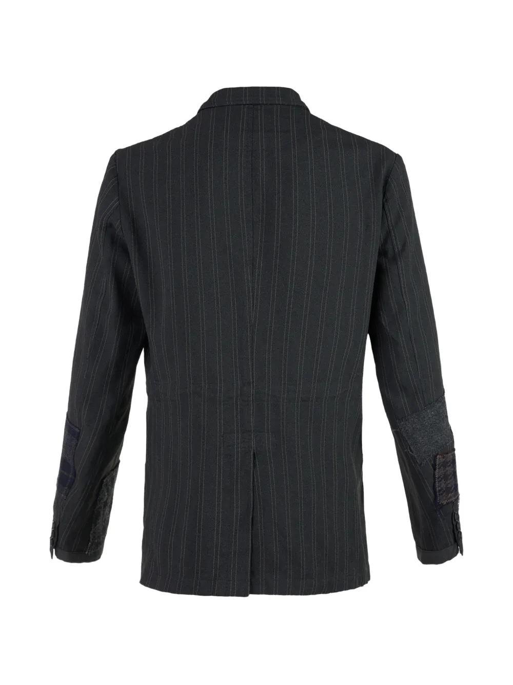 Junya Watanabe MAN patchwork pinstripe jacket Grijs