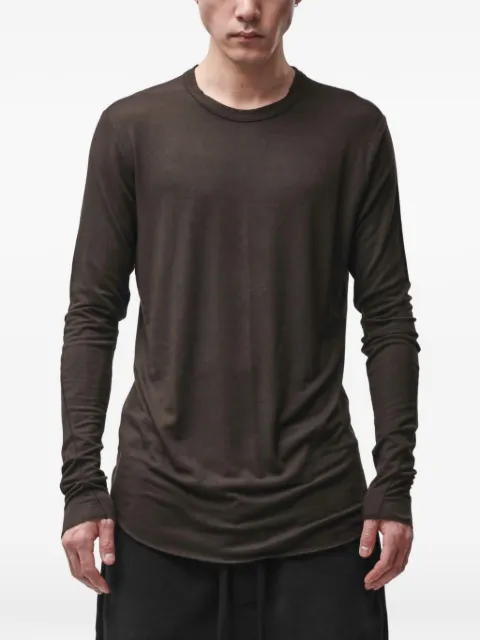 Thom Krom M TS 961 long-sleeve curved-hem T-shirt
