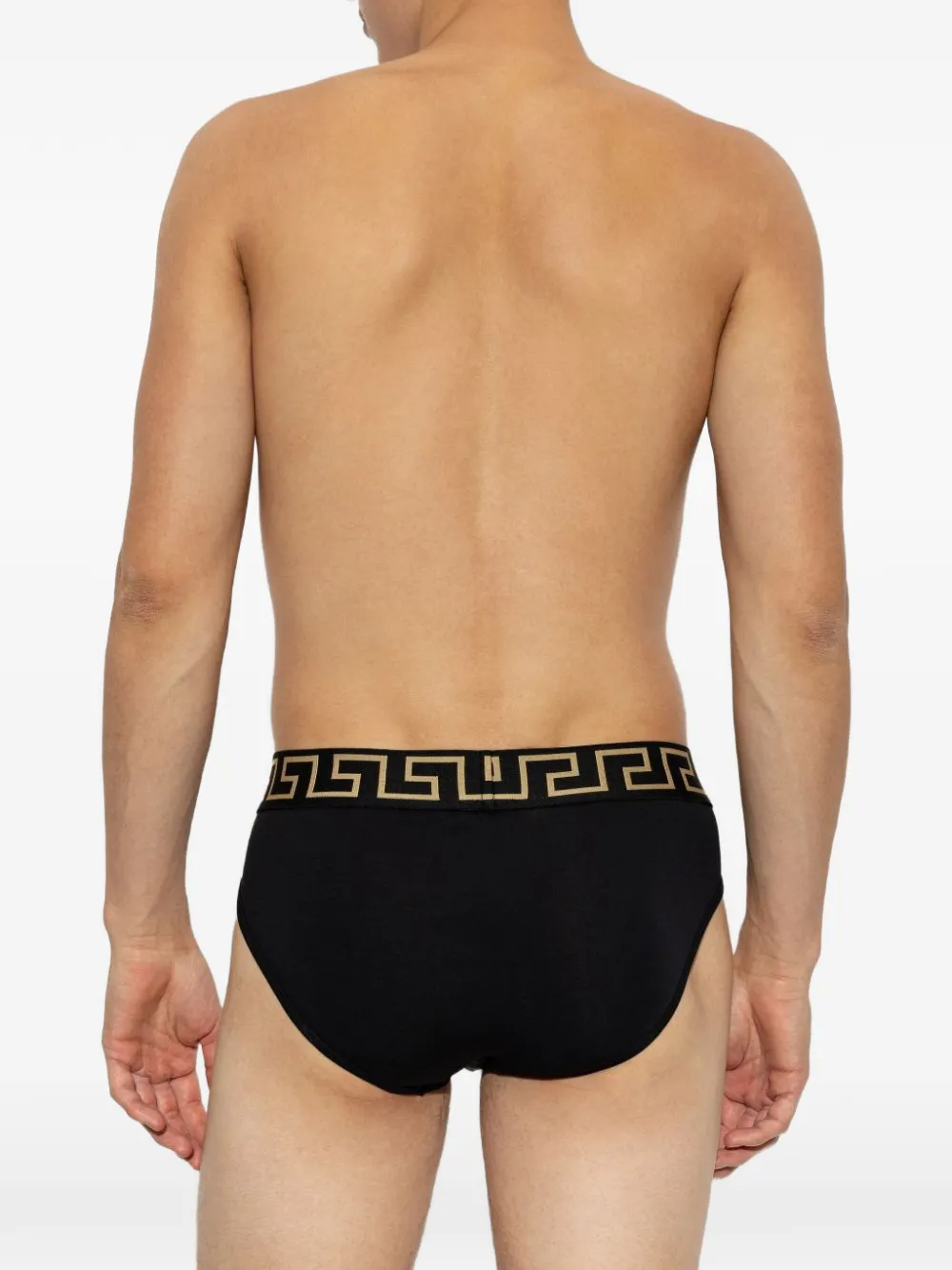 Versace Twee Greca Medusa slips Zwart