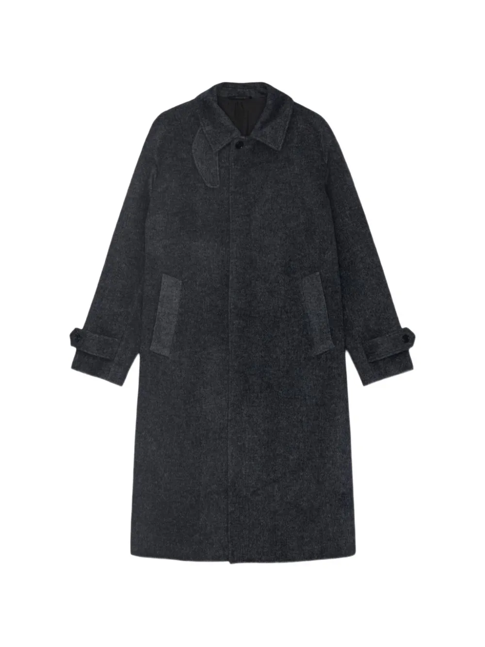 NN07 throat-latch single-breasted coat - Grigio