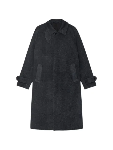 NN07 throat-latch single-breasted coat