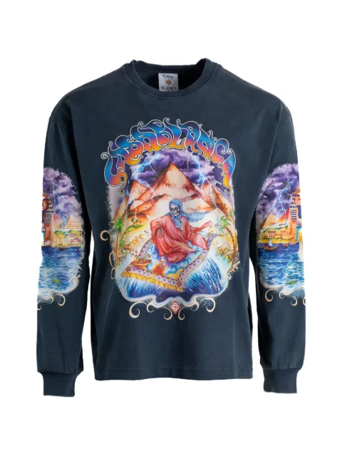 Casablanca Eveil Ancestral graphic-print long-sleeve T-shirt