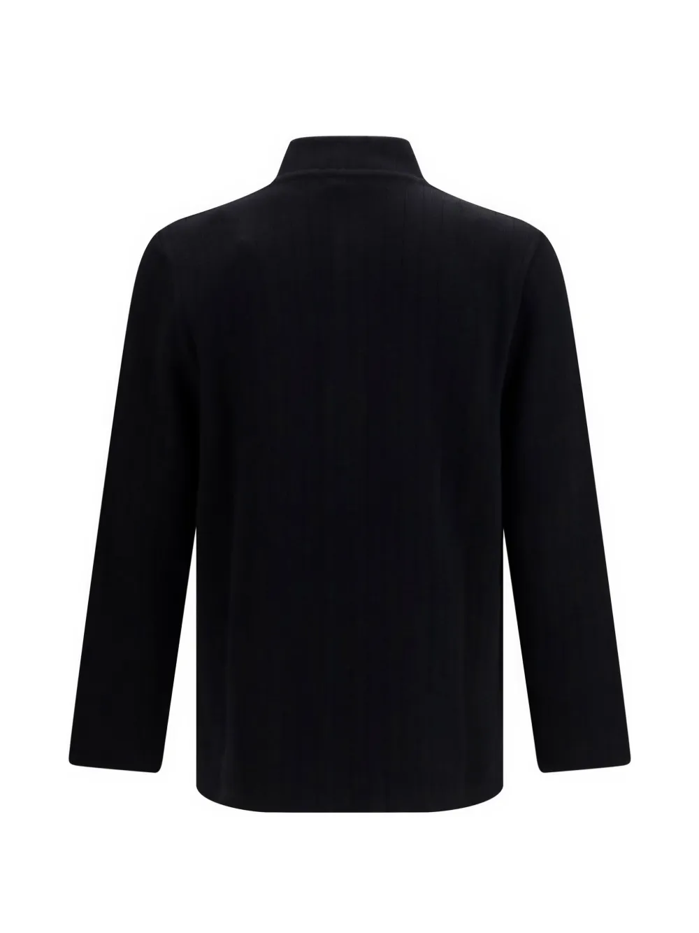 Lardini ribbed-knit stand-collar jacket Zwart