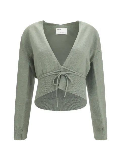 extreme cashmere Ella cropped wrap cardigan