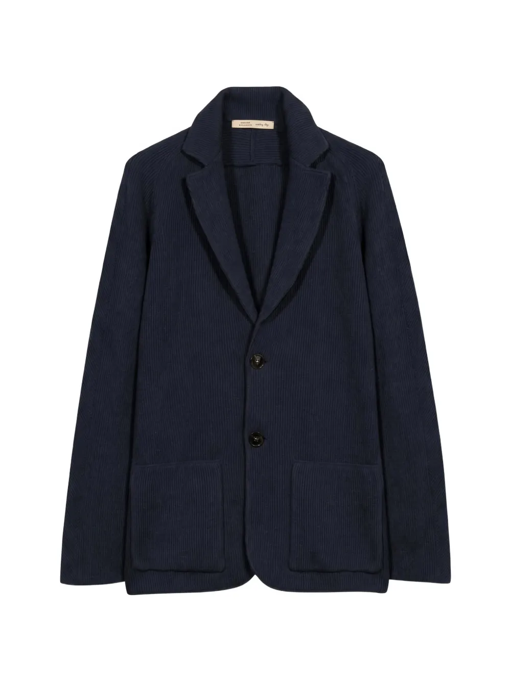 Maurizio Baldassari ribbed-knit single-breasted blazer - Blu