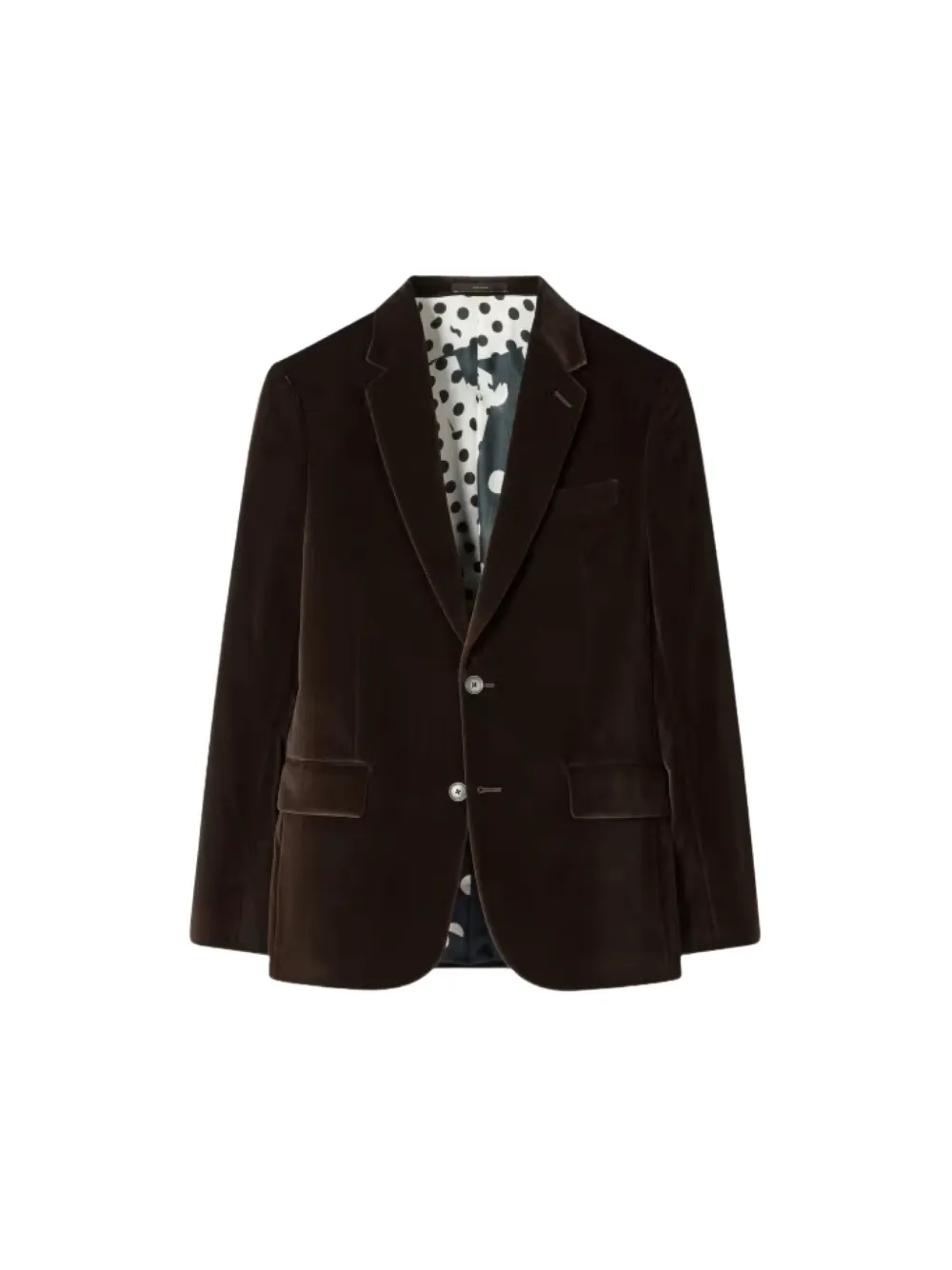 Paul Smith The Soho getailleerde fluwelen blazer Bruin