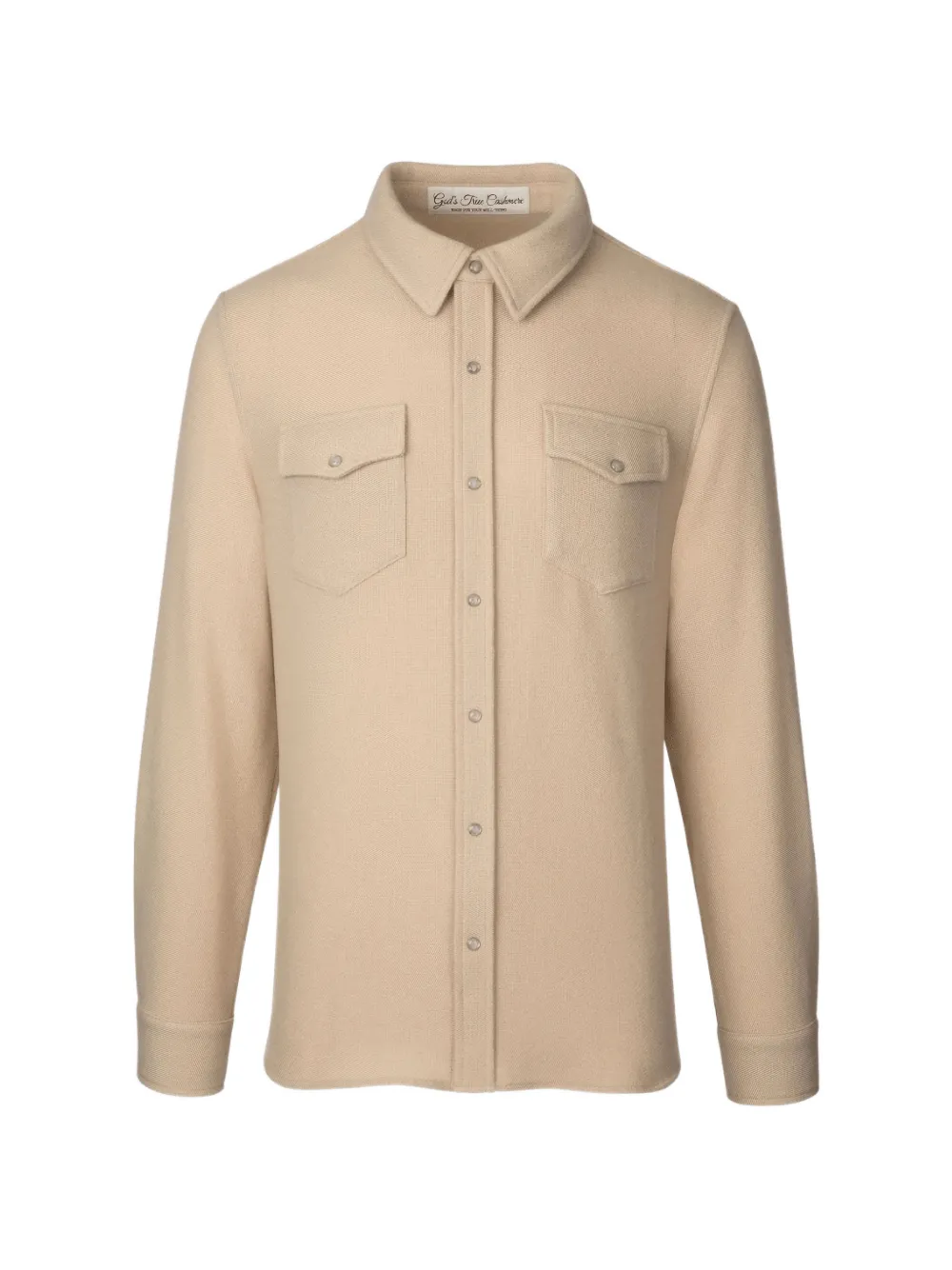GOD'S TRUE CASHMERE Shirt met knoopsluiting Beige