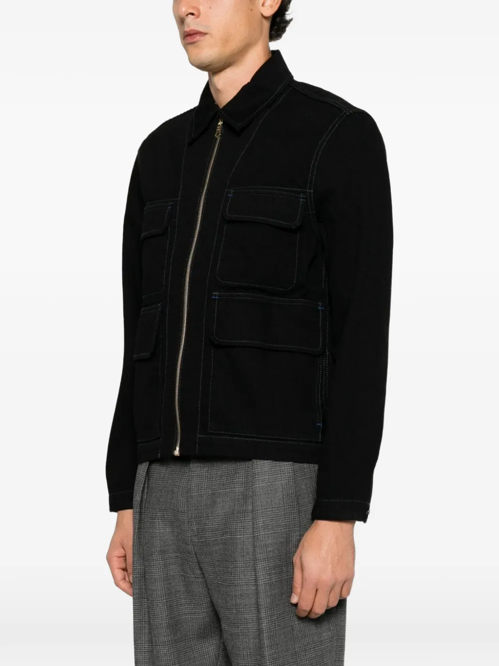 Paul Smith dark-wash black denim jacket Zwart