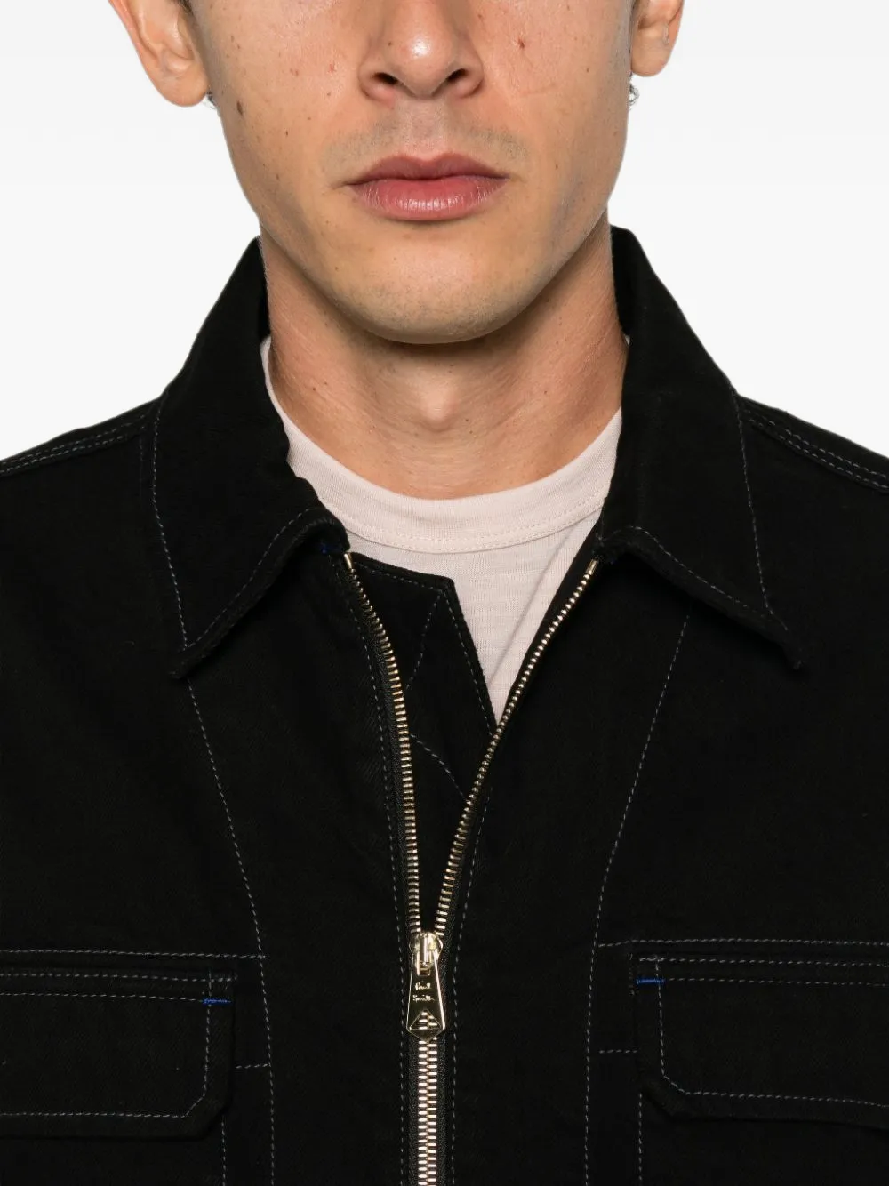 Paul Smith dark-wash black denim jacket Zwart