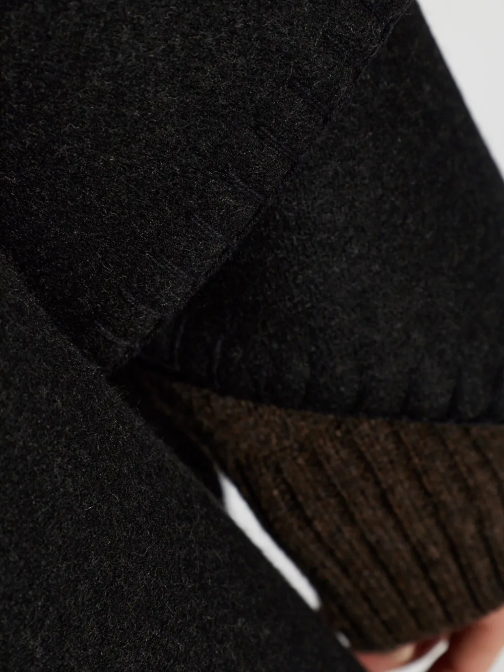 Ferragamo Poncho van kasjmierblend met patroon Zwart