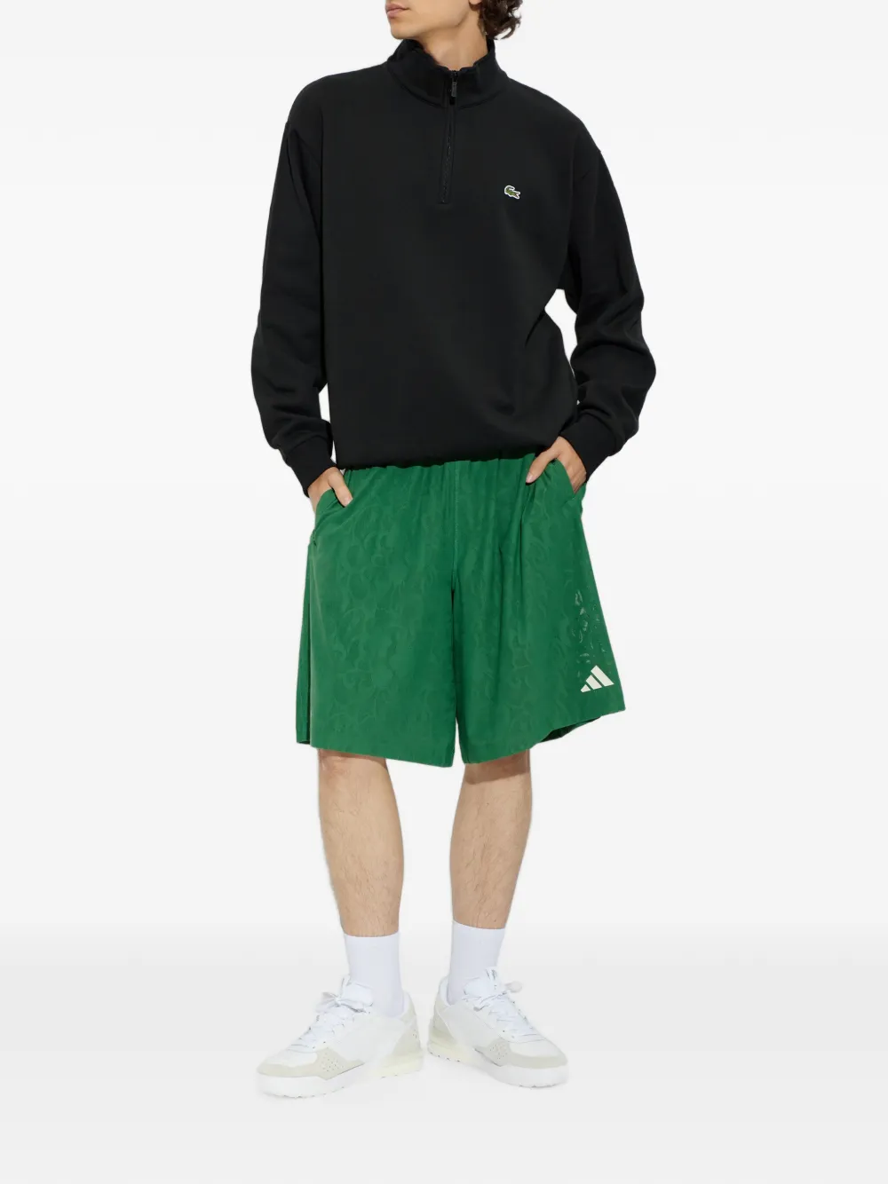 adidas x Arte Antwerp voetbalshorts met geborduurd logo en kant Groen