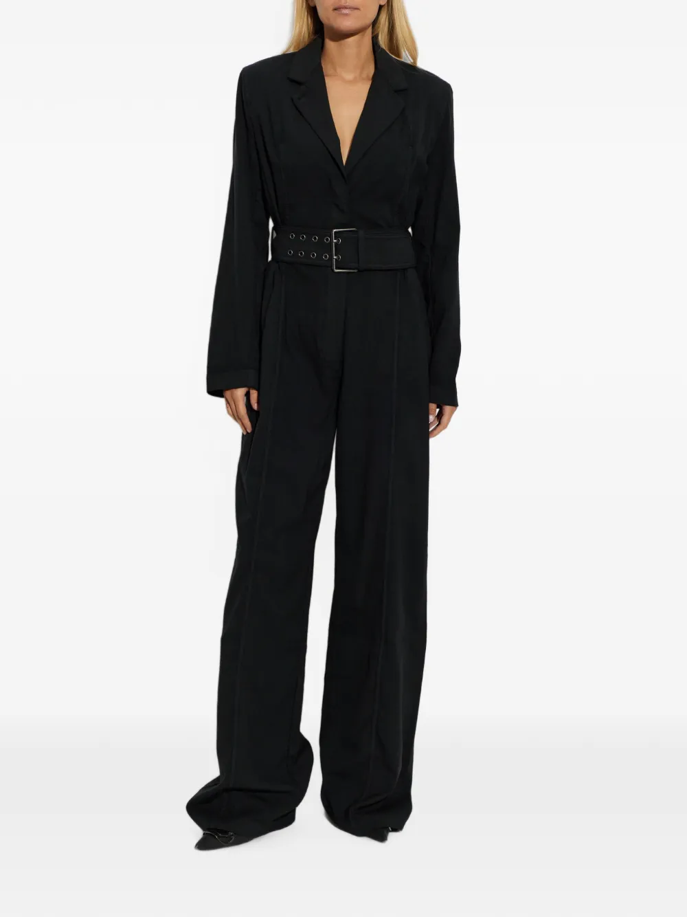 Diesel J-AEL jumpsuit met ceintuur Zwart