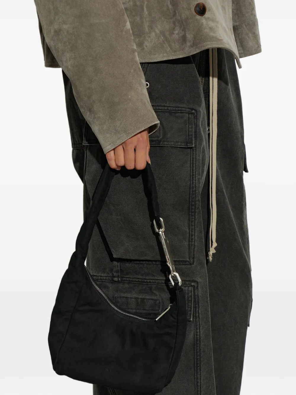 Rick Owens Disco Gemini schoudertas Zwart