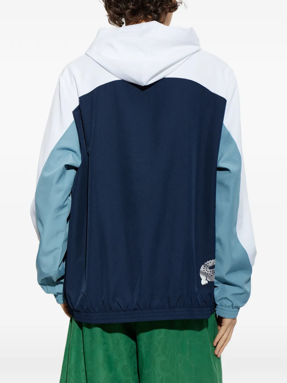 Lacoste Jack met colourblocking en capuchon Wit