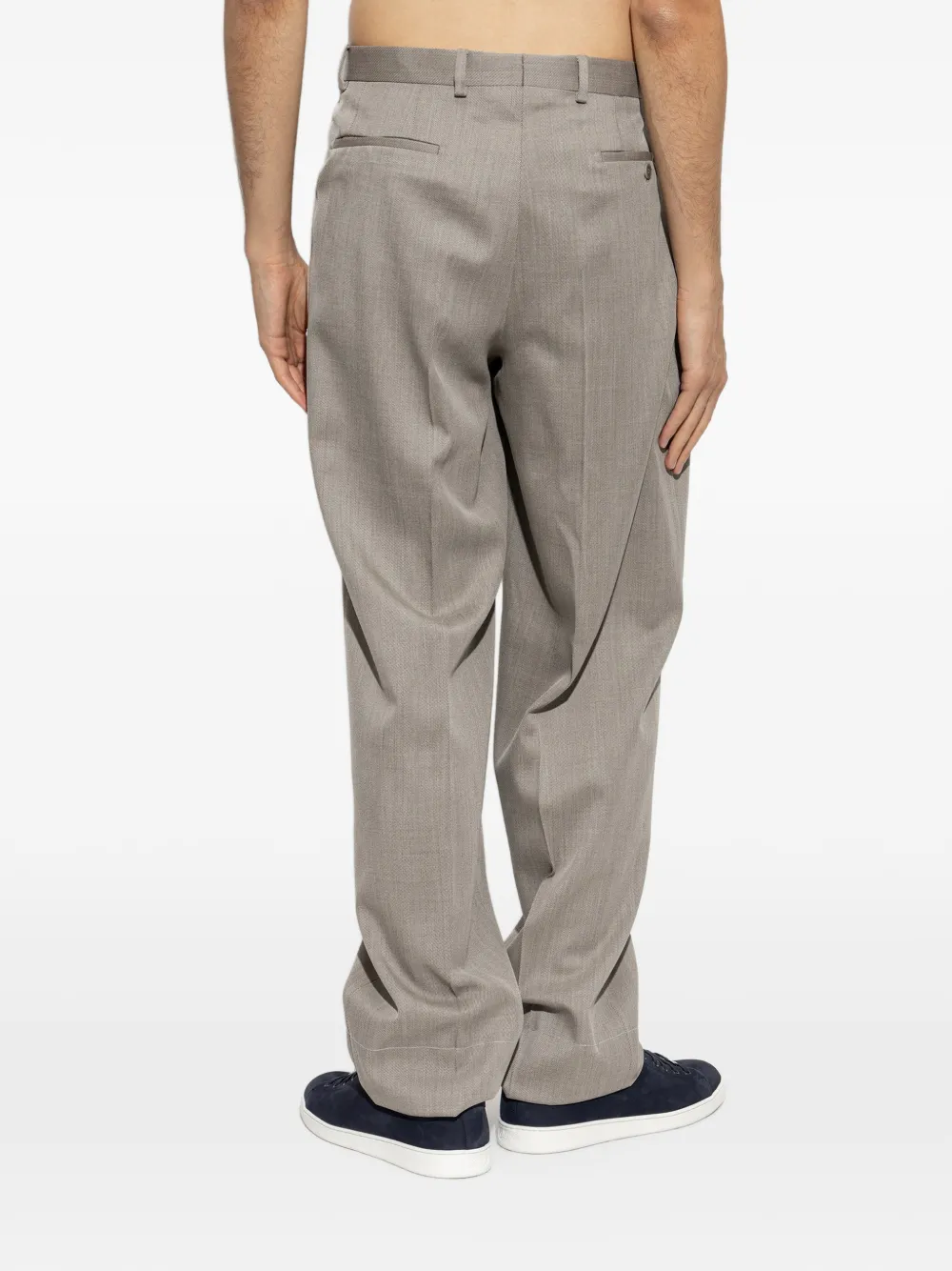 Brioni Wollen plooibroek Grijs