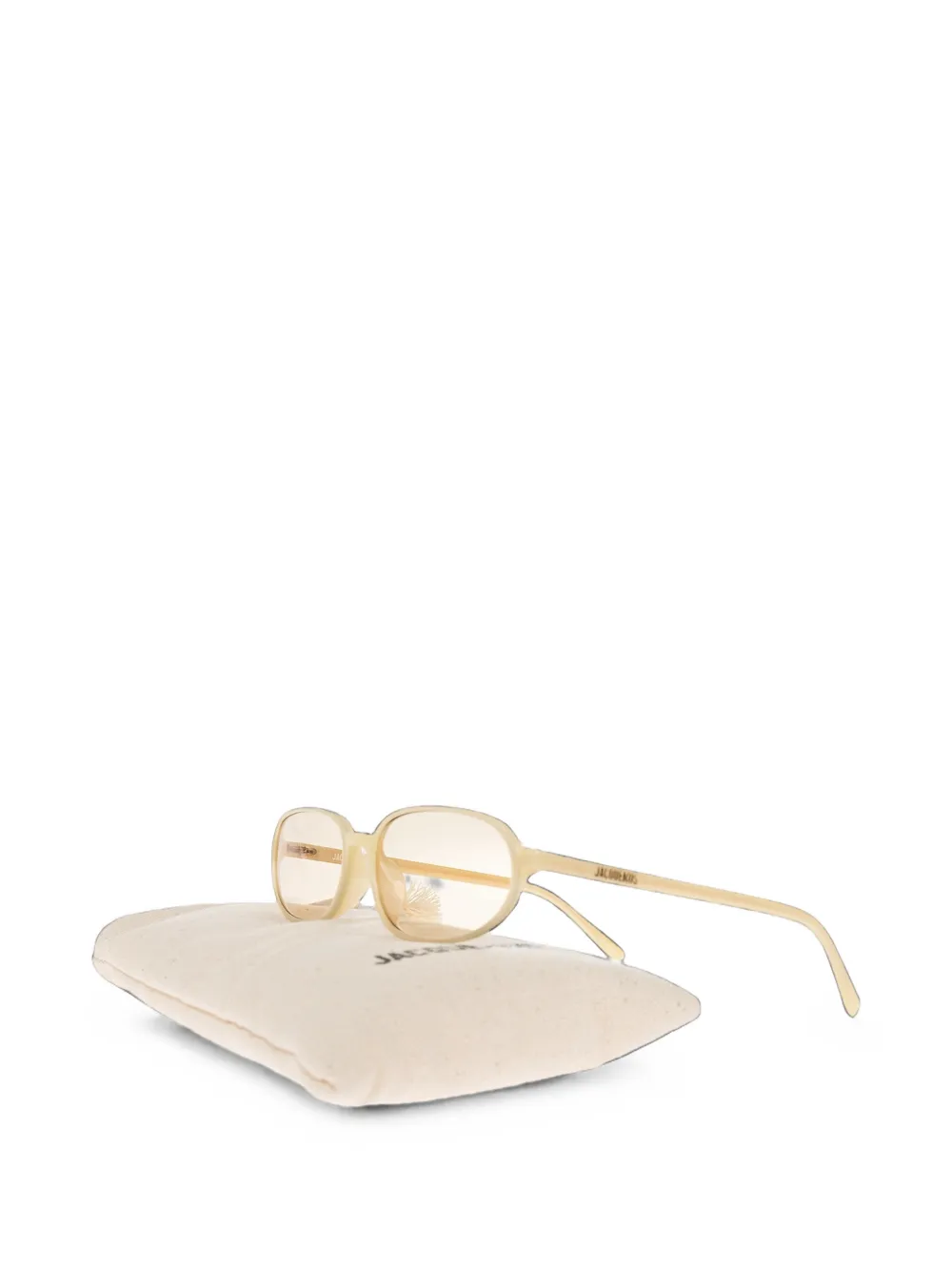 Jacquemus Zonnebril met ovalen montuur Goud