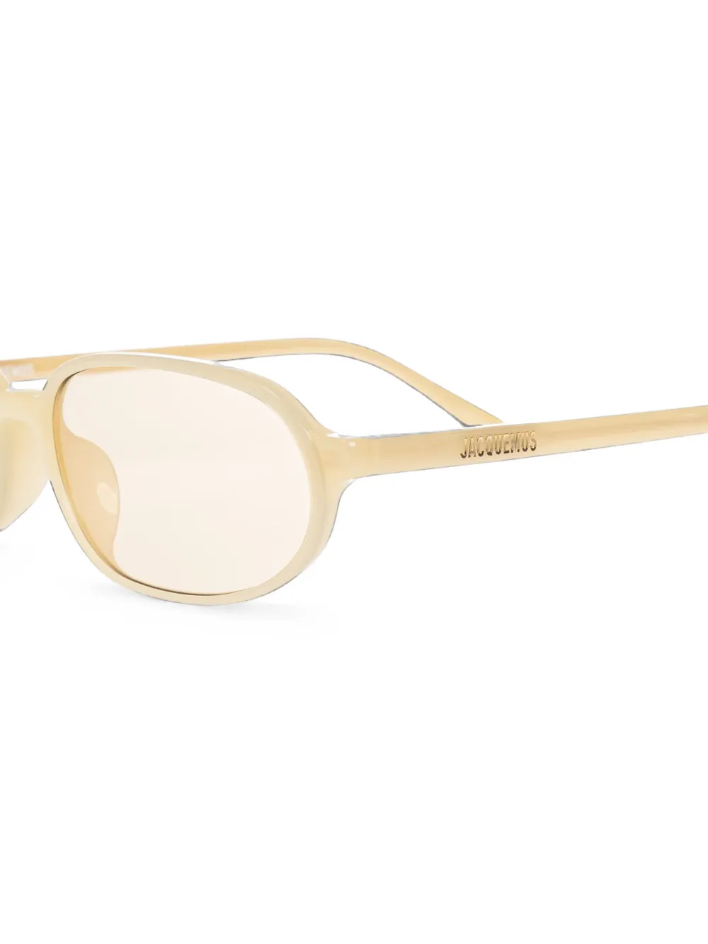 Jacquemus Zonnebril met ovalen montuur Goud
