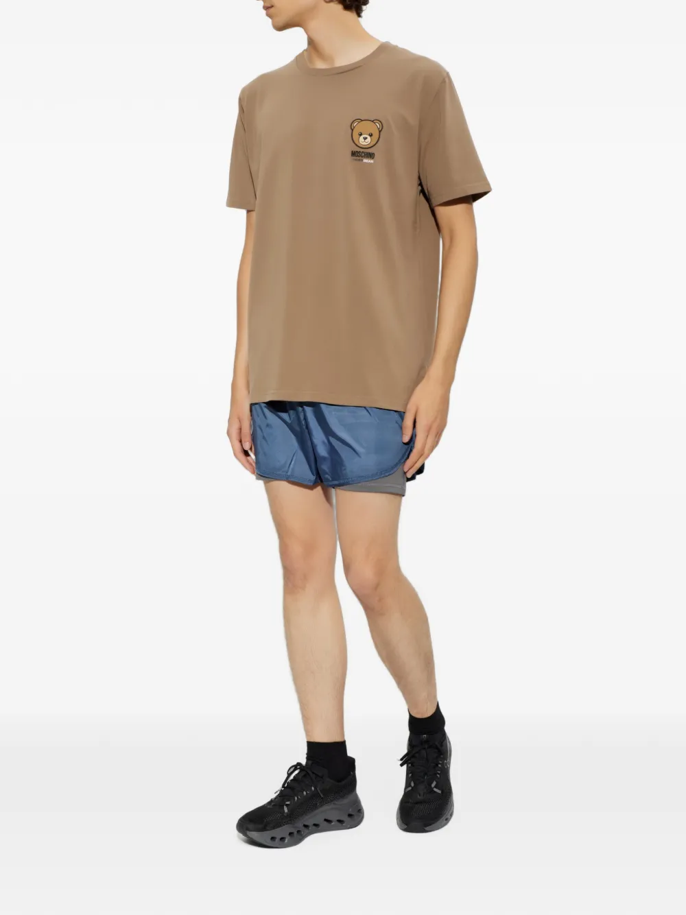 Moschino Underbear logo-patch T-shirt Bruin