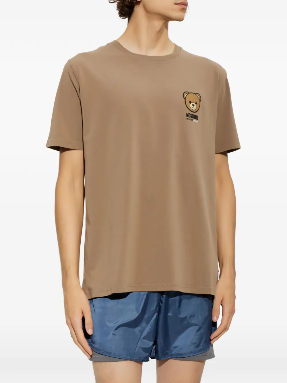 Moschino Underbear logo-patch T-shirt Bruin