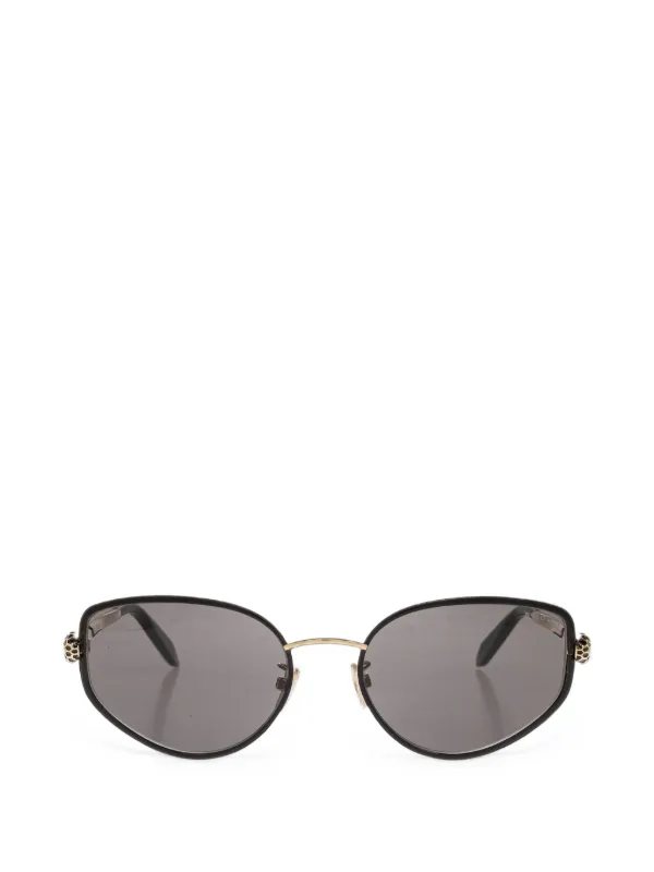 Bvlgari Serpenti Geometric-frame Sunglasses in Black
