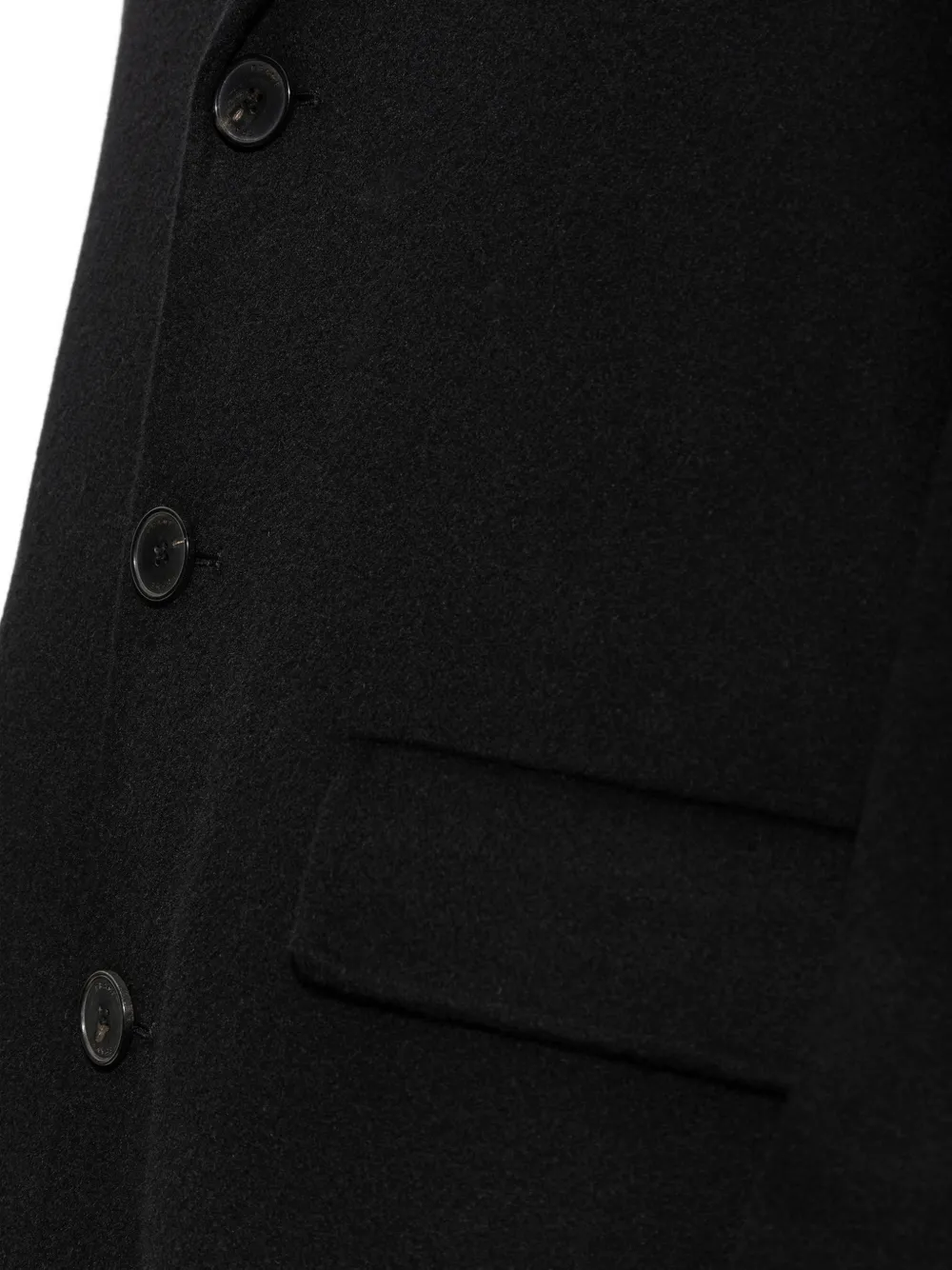 FRAME Single-breasted Notch-lapel Coat in Black, view 5