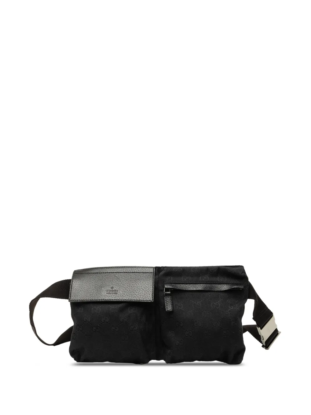 Gucci Pre-Owned Marsupio in tela GG con doppia tasca 2000-2015 - Nero