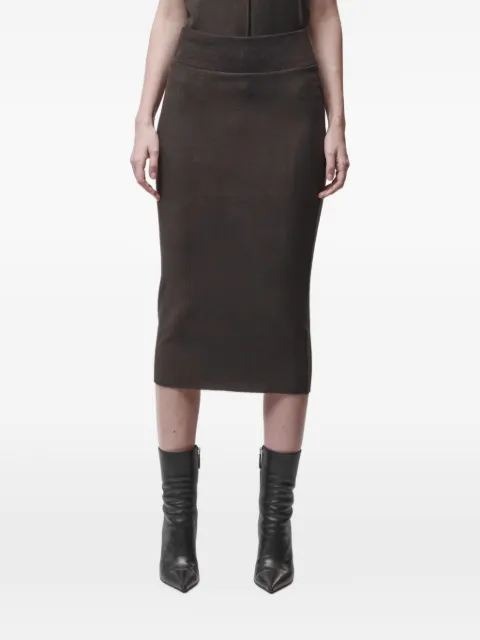 Thom Krom ribbed-waistband midi skirt