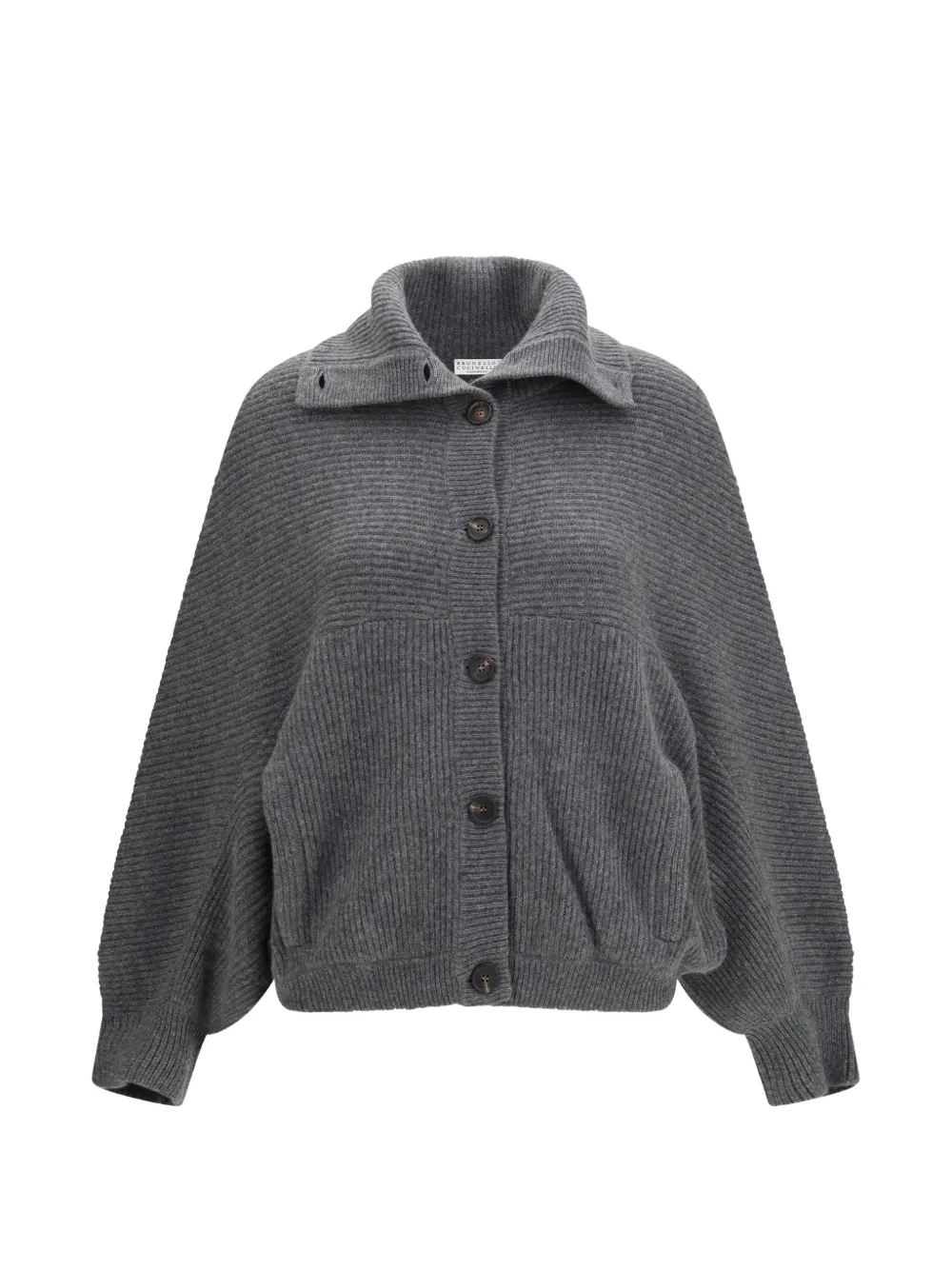 Brunello Cucinelli ribbed-knit cardigan - Grey